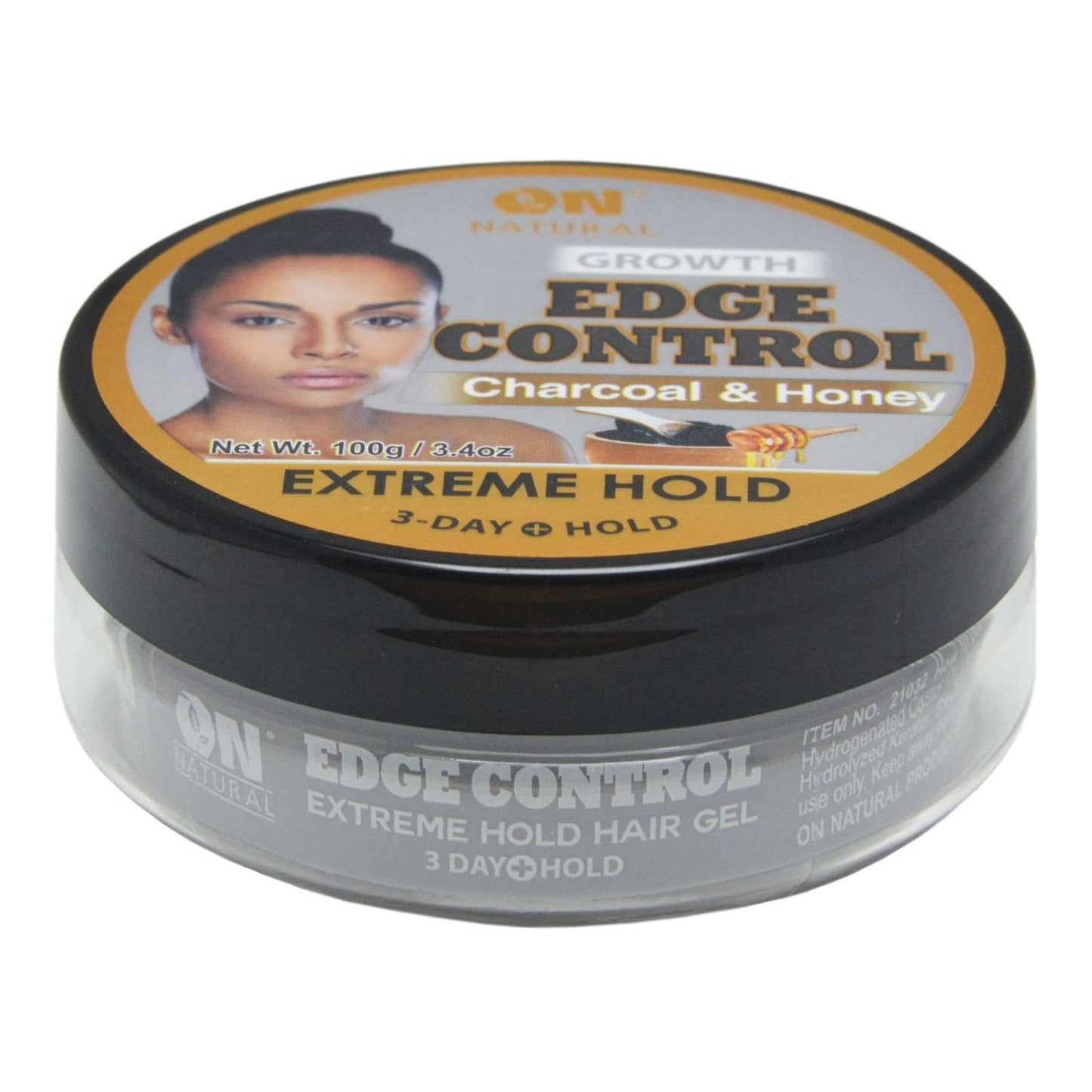 Edge Control Hair Gel with Charcoal and Honey Extreme Hold