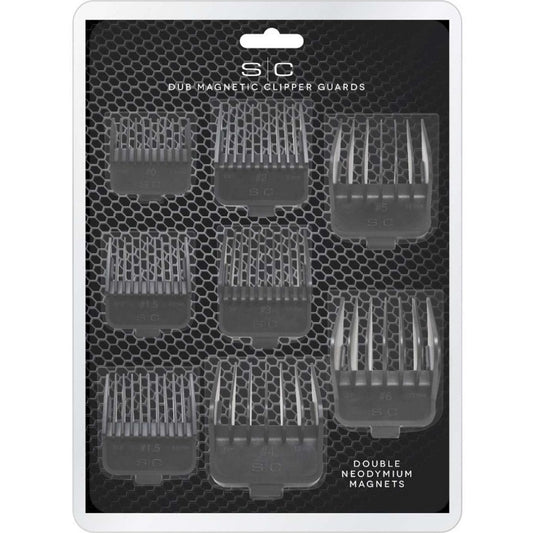 Universal Double Magnetic Hair Clipper Guards 8 Sizes 1/16 to 3/4 Inch