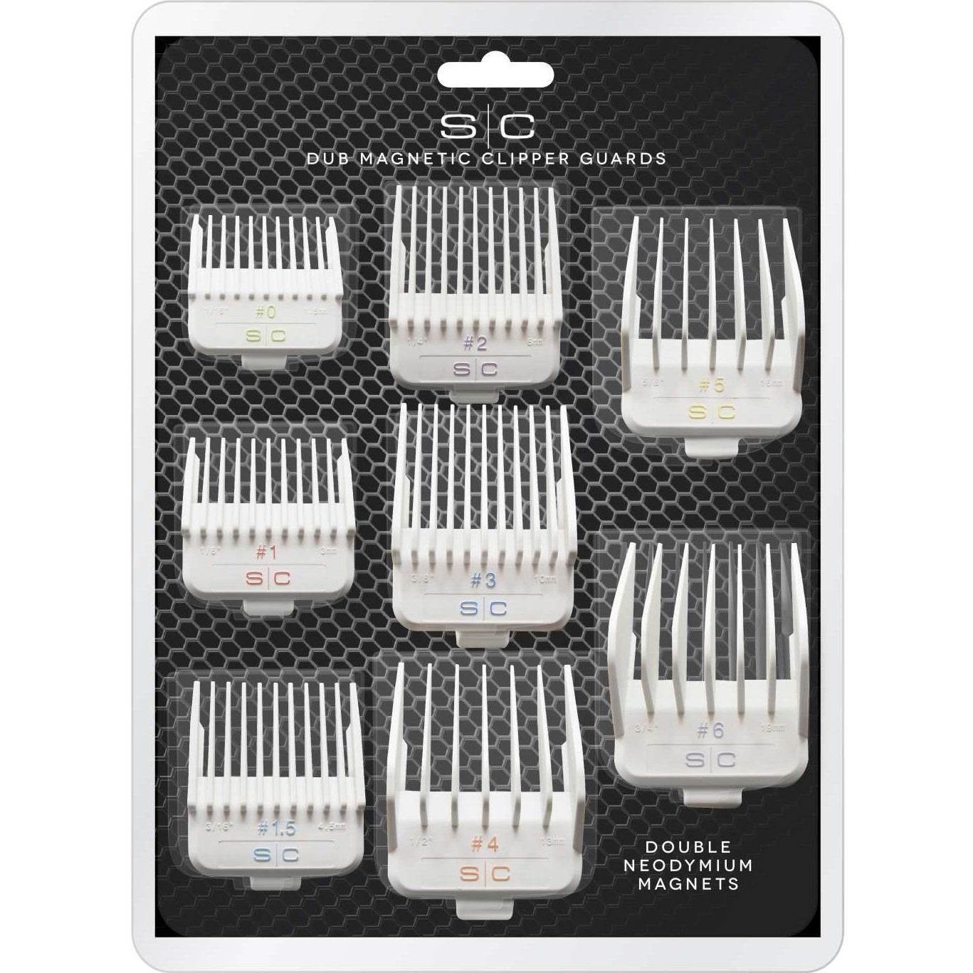 Double Magnetic Clipper Guards Hair Cutting Guides 8 Sizes 1/16 to 3/4