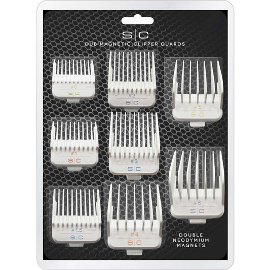 Double Magnetic Clipper Guards Hair Cutting Guides 8 Sizes 1/16 to 3/4
