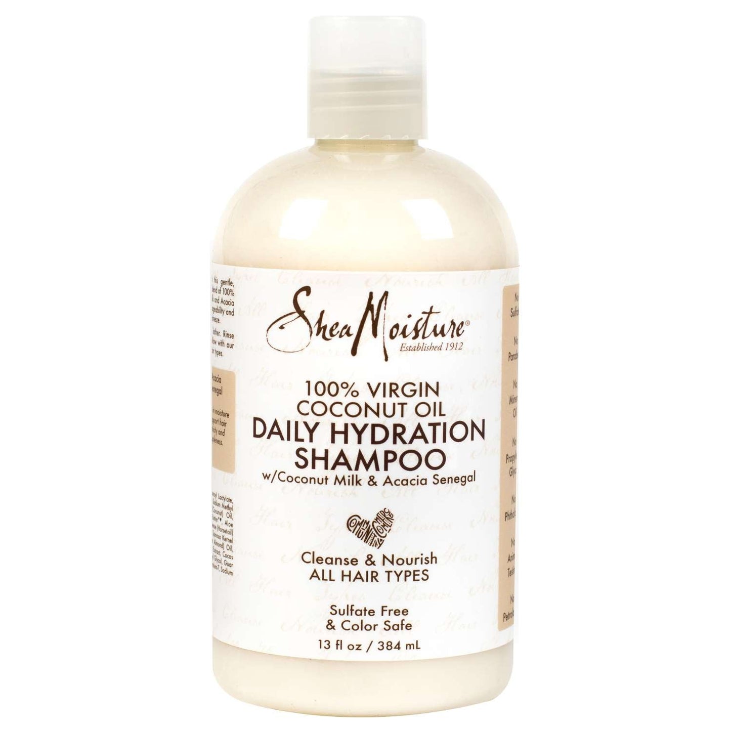 Shea Moisture Shampoo 100% Virgin Coconut Oil Daily Hydration Sulfate-Free