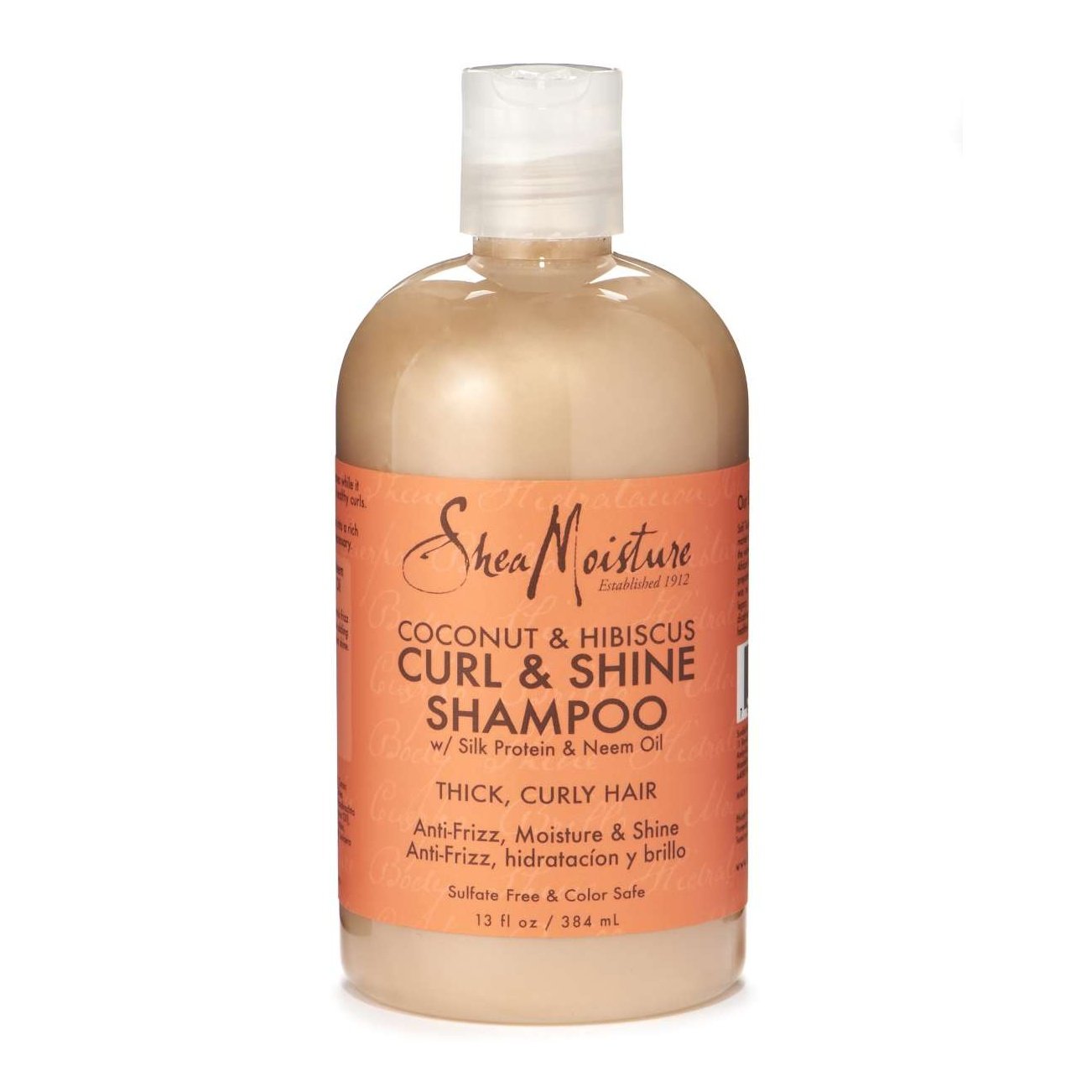 Shea Moisture Shampoo Coconut Oil Hibiscus for Thick Curly Hair