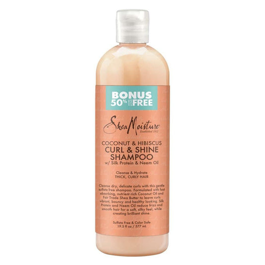 Shea Moisture Shampoo for Thick Curly Hair with Coconut Oil & Hibiscus