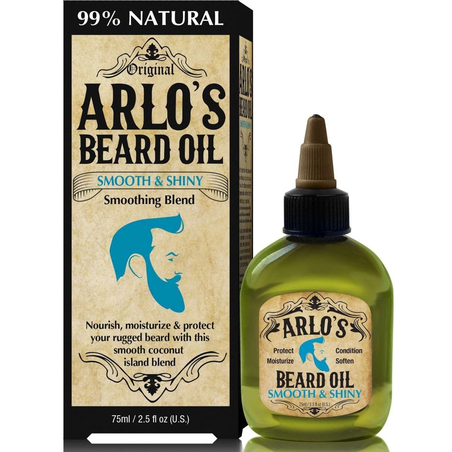 Beard Oil Coconut Smooth Shiny 2.5 oz