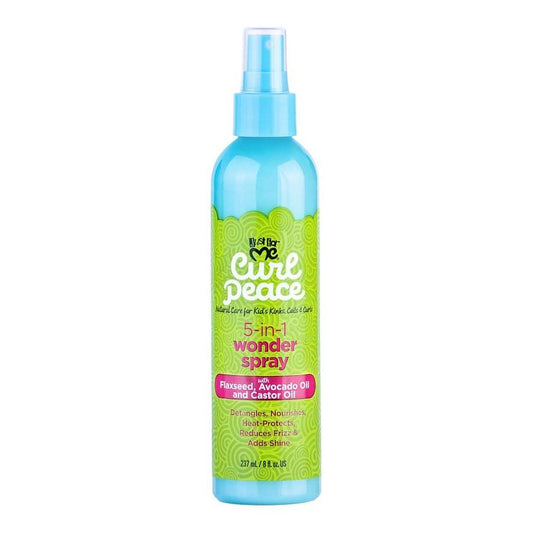 Curl Peace 5in1 Wonder Spray with Flaxseed, Avocado & Castor Oil for Hair Hydration and Frizz Control