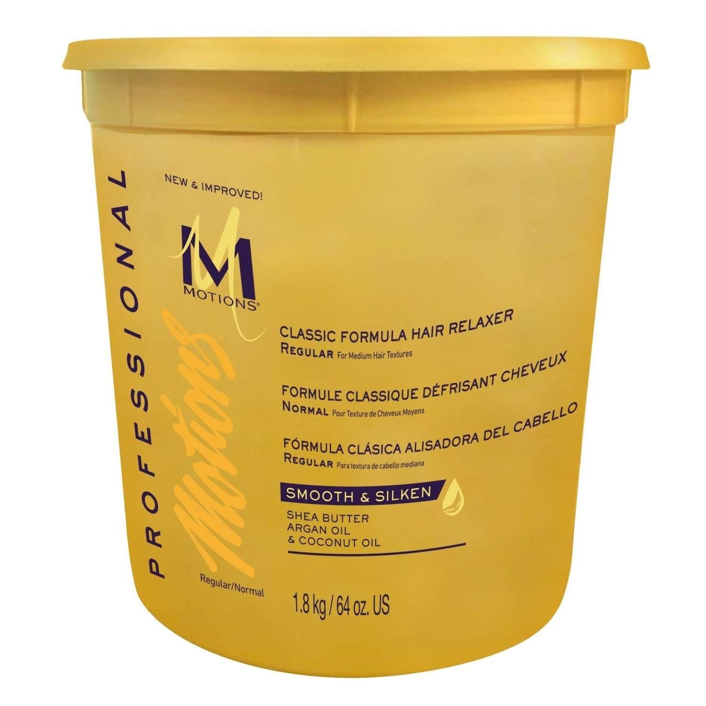 No Base Relaxer with Shea Butter, Coconut & Argan Oil for Straight Hair Regular Size