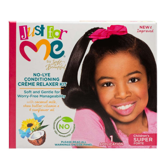No-Lye Relaxing Kit for Curly and Wavy Hair with Coconut Milk and Shea Butter