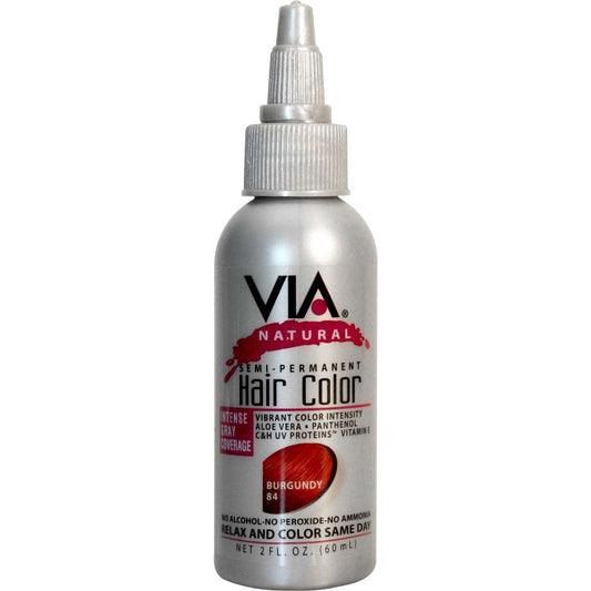 Semi-Permanent Hair Color Burgundy with Aloe Vera and Vitamin E