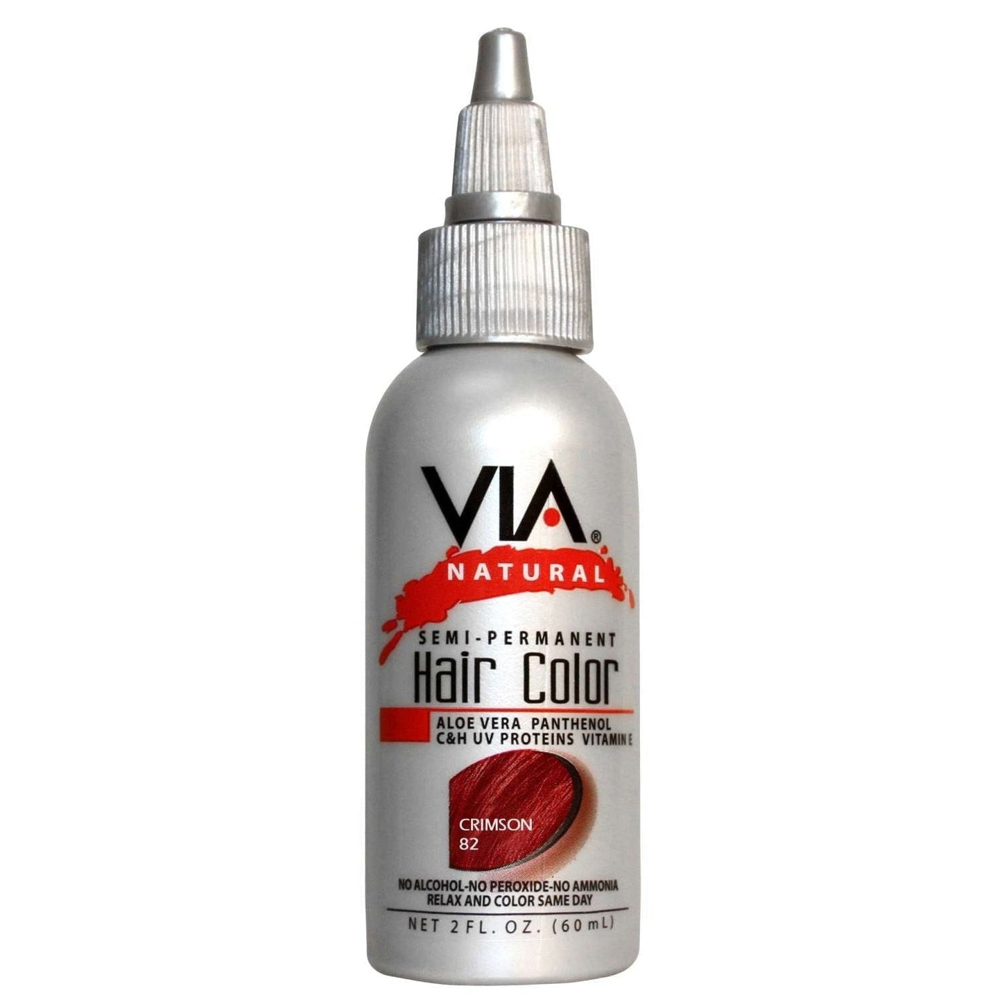 Semi-Permanent Hair Color Crimson with Grey Coverage, Applicator Bottle
