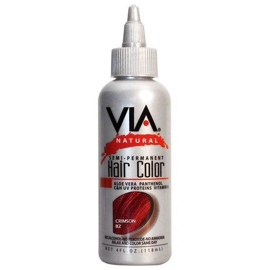 Semi-Permanent Hair Color with Aloe Vera, Vitamin E & Panthenol – Crimson 082