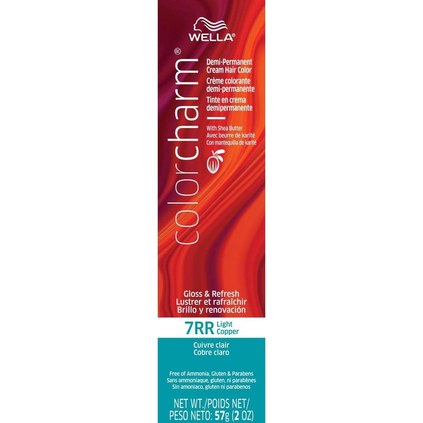 Demi-Permanent Cream Hair Color Light Copper 7Rr