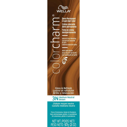Demi-Permanent Cream Hair Color Medium Neutral Brown 3N