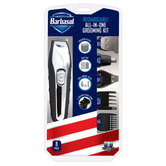 Rechargeable All-In-One Mens Grooming Kit Stainless Steel Blades